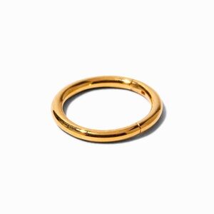 Claire’s 18k Gold Plated Titanium 18G Hoop Nose Ring New